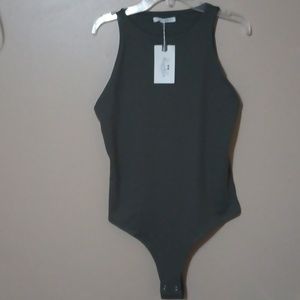 NWT Reoria Sleeveless Race Back Thong Bodysuit